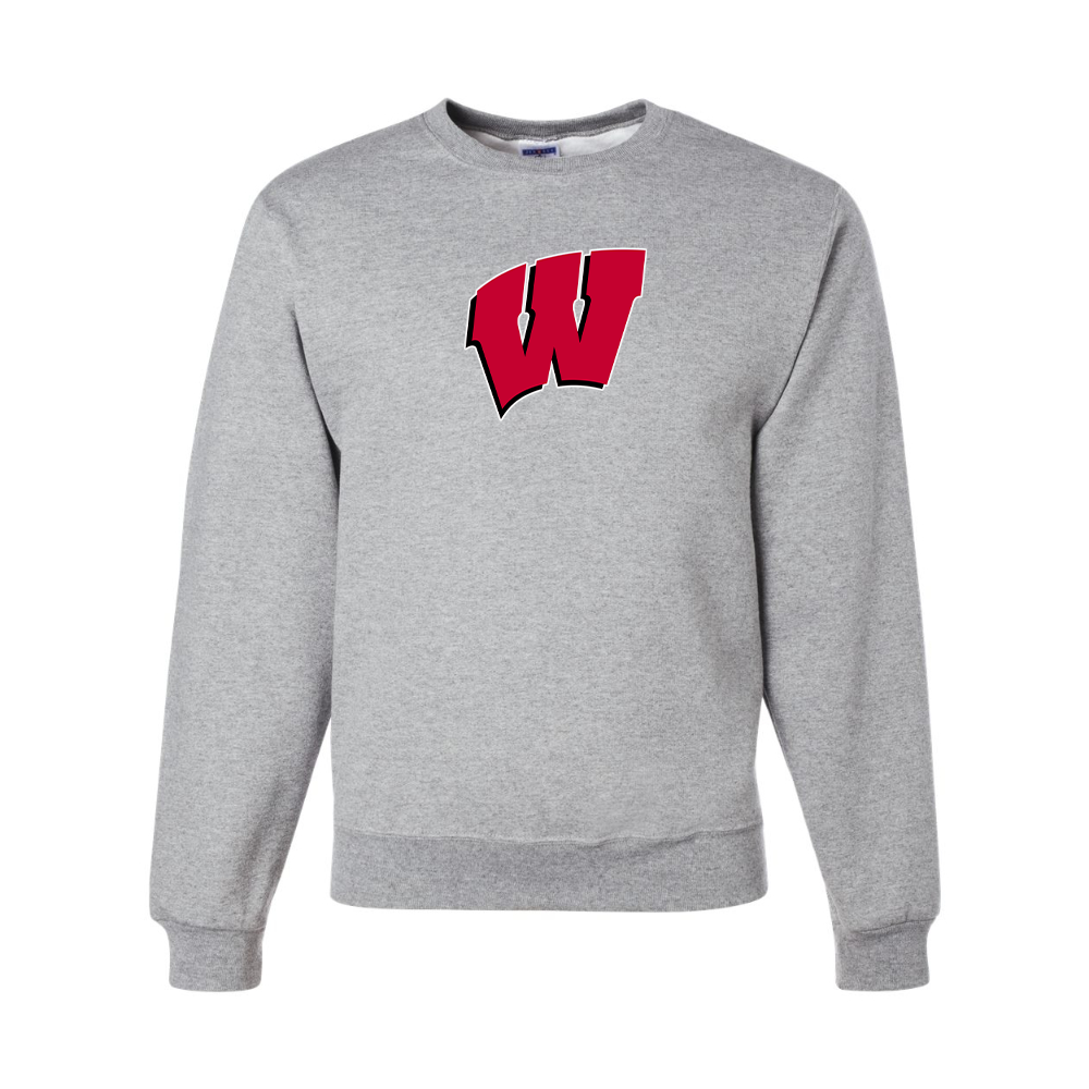Men's Wisconsin Badgers JERZEES NuBlend Crewneck Sweatshirt